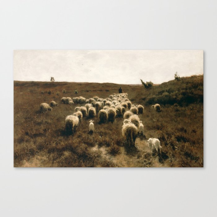 The Return of the Flock, Laren by Anton Mauve Leinwanddruck