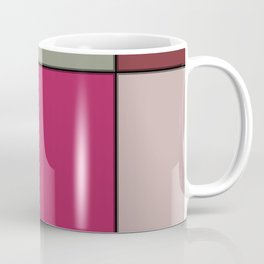 Minimalist Abstract Squares 4 Coffee Mug | Minimaldecor, Minimalistsquares, Abstractsquares, Geometricsquares, Midcenturymodern, Pink, Purple, Homesquares, Minimalistabstract, Green 
