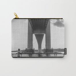 Under the Verrazano Carry-All Pouch | Fishing, Brooklyn, Newyork, Film, Bklyn, Streetphotography, Nyc, Bnw, Digital, Black And White 