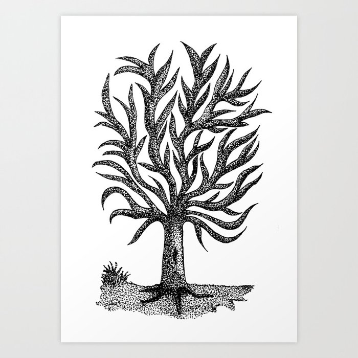 Pointillism Tree Art Print By Marilynlowe Society6