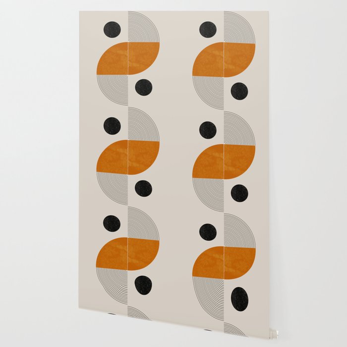 Abstract Geometric Shapes Wallpaper By Prints Miuus Studio Society6