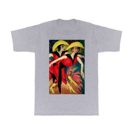 Cabaret dancers in red painting by Ernst Ludwig Kirchner T Shirt | Ballet, Music, Rockettes, Painting, Lasvegas, Musichall, Sanfrancisco, France, Hollywood, Cabaret 