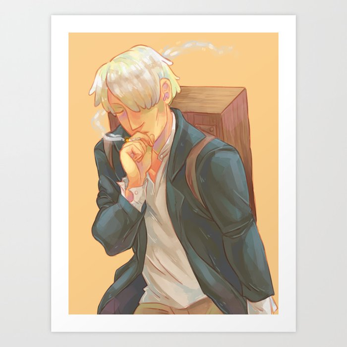 Get Wallpaper Mushishi Ginko Art Print By Kishal Society6 Desktop Wallpaper Free