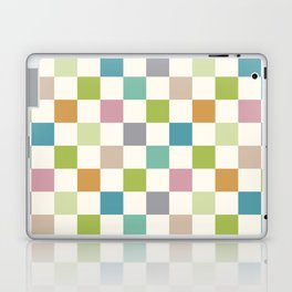 Retro Colorful Checkered Pattern II Laptop & iPad Skin | 70S Pattern, 70S, Squares, Checker, Graphicdesign, Blue, Checkerboard, Purple, Digital, Check 