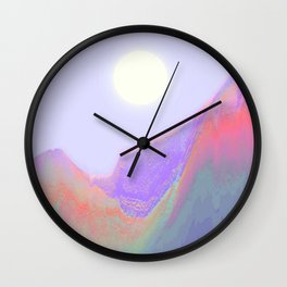 Keep on Running Wall Clock | Sun, Processing, Painting, Woods, Wander, Graphicdesign, Art, Mountain, Abstract, Sorting 