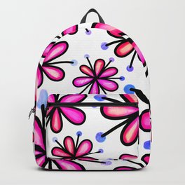 Doodle Daisy Flower v01 Backpack | Digital, Pattern, Drawing, Summer, Floral, Vector, Doodle, Illustration, Spring, Daisy 