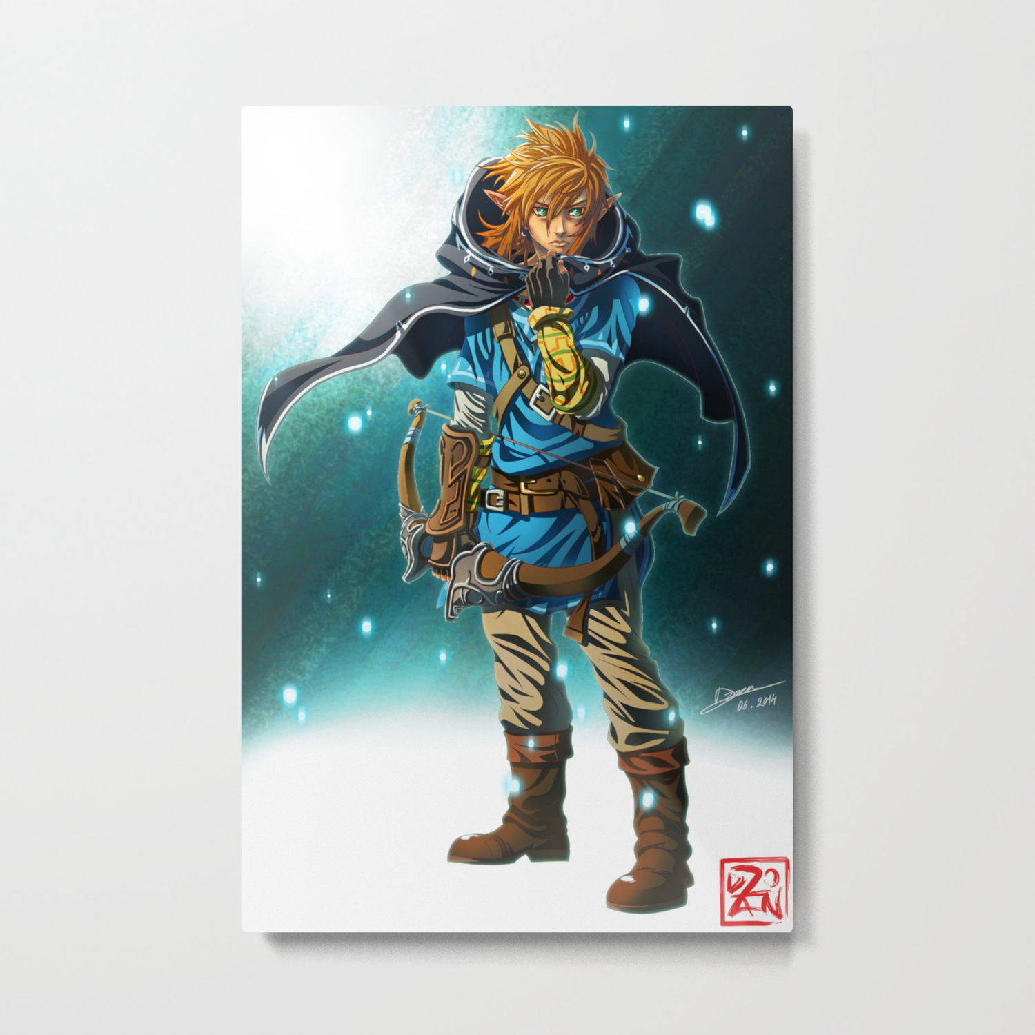 The Legend Of Zelda Breath Of The Wild Link Metal Print By Dzoho Society6