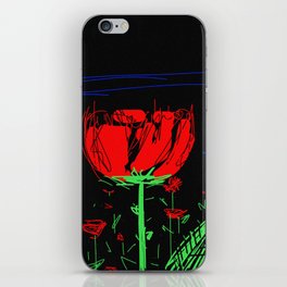 Red flower iPhone Skin