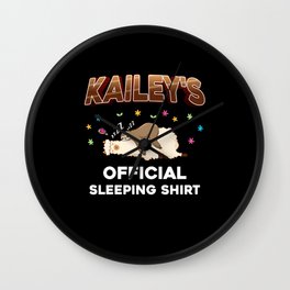 Kailey Name Gift Sleeping Shirt Sleep Napping Wall Clock | Tee, Lazy, Alpaca, Always, Graphicdesign, Naps, Enjoy, Sloth, Animal, Sloths 