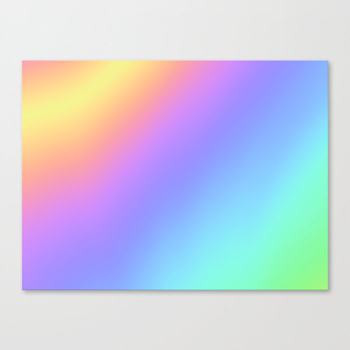Holographic Foil Multi Colored Pattern Colorful Gradient Abstract Rainbow Canvas Print By Cutepatternstextures Society6
