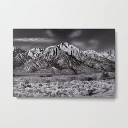 Alabama Hills Metal Print | Photo, Landscape, Rugged, Digital, Mountains, Mountain, California, Alabamahills, Black And White 