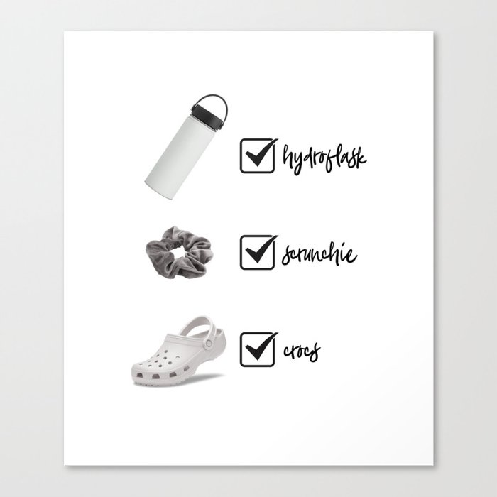 Check List Vsco Girl Canvas Print By Ampedboutique Society6