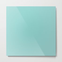 Aqua Blue Solid Metal Print | Light, Aqua, Cyan, Colour, Solid, Bluegreen, Allover, Mint, Just, Graphicdesign 