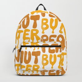 PEANUT BUTTER Backpack | Handwriting, Cute, Illustration, Gooey, Kitchen, Ink, Handwritten, Drip, Type, Font 