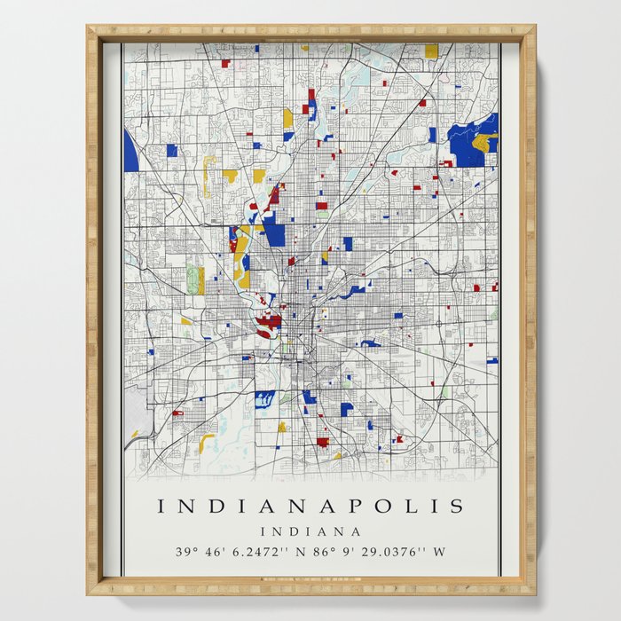Indianapolis map poster print wall art | Indiana gift ...
