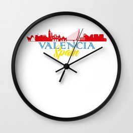  Valencia, Spain Skyline Wall Clock