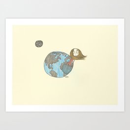 One Delusionary Loon Lands in the Pocket of the Earth Art Print