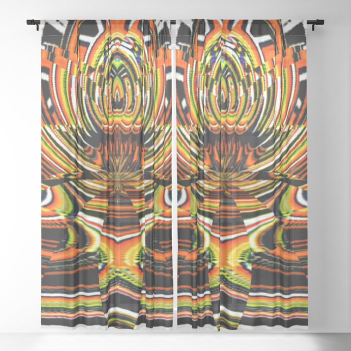 American Indian Art Abstract Sheer Curtain By Goldenviews Society6