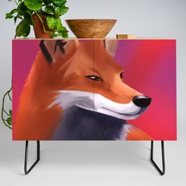 Fox Painting Credenza