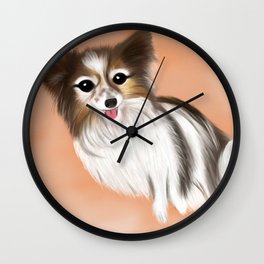 James Blonde - a Papillon with Celebrity Status in Cannes  Wall Clock