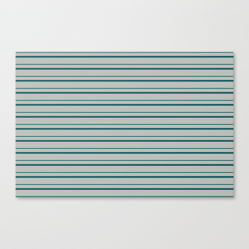 Benjamin Moore 2019 Color Beau Green On Color Of The Year 2019 Metropolitan Horizontal Stripes Canvas Print By Pipafineart Society6