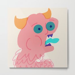 The Cough Metal Print | Monster, Digital, Curated, Cough, Creature, Covid, Drawing 