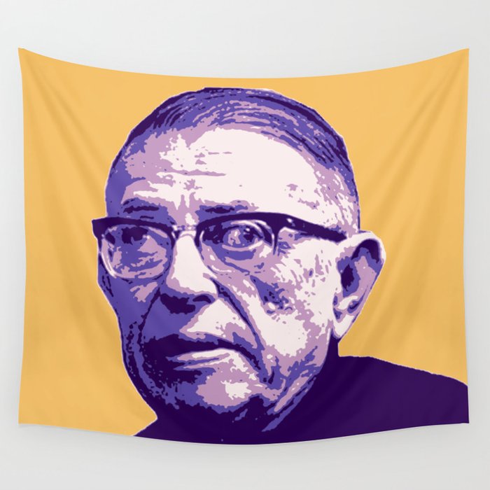 Jean-Paul Sartre Wandbehang