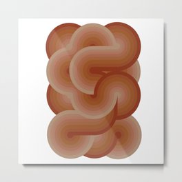 Red Blob, geometric wave dancing Metal Print | Gradient, Healing Circle, Minimalist, Graphicdesign, Wave, Labyrinth, Maximalist, Deepred, Dancing, Geometric 