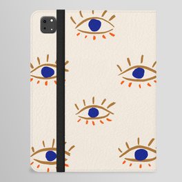 Evil eyes iPad Folio Case | Contemporary, Evil Eyes, Graphic Design, Psychedelic, Cute, Drawing, Spring, Pattern, Evil Eye, Boho 