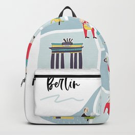 Berlin Map Backpack | Berlin, Currywurst, Brandenburg, Museum, Germany, Bus, Beer, Movie, Music, Bear 