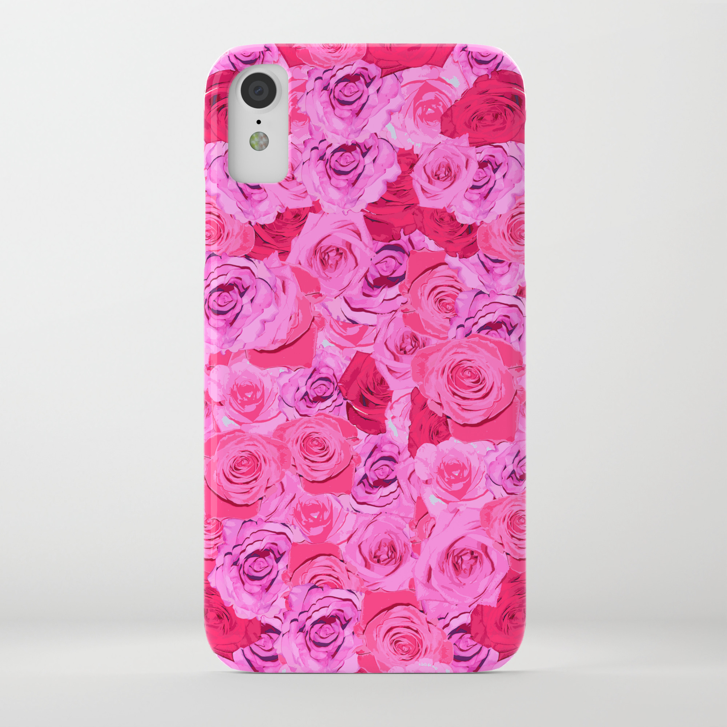 Floral Pink And Red Roses Tumblr Aesthetic Iphone Case By