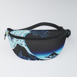 the Great Wave blue Fanny Pack