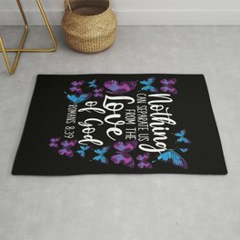 Bible Verse Nothing Can Separate Us From The Love Of God Romans 8:39 Butterfly Rug | Verse, Bibleverse, Graphicdesign, Holy, Christ, Prayer, Catholic, Bible, Church, Believe 