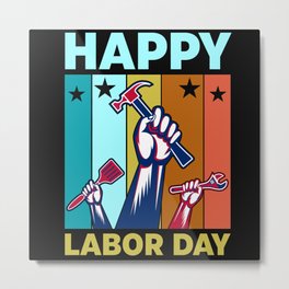 Happy labor day retro sunset hands with tools Metal Print | Patriotism, Hands With Tools, Retro Sunset, Labor Day, First Of May, Graphicdesign, Happy Labour Day, Happy Labor Day, 1St Of May, Labor Day Weekend 