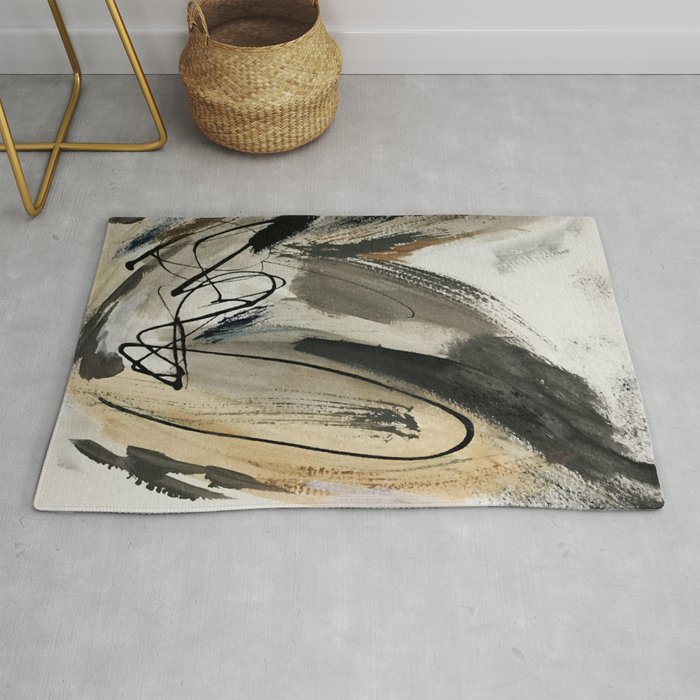 Drift 5 A Neutral Abstract Mixed Media Piece In Black White