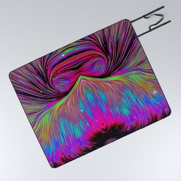 Absurdism Iridescent Colorful Vaporwave Abstract Background Picnic Blanket