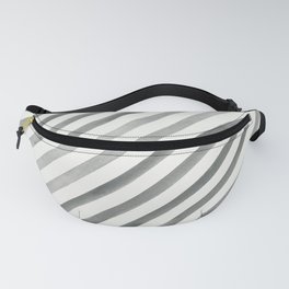 Diagonal Painted Stripe in Charcoal Grey Fanny Pack