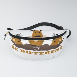 Funny be different dog dogs animal lovers Fanny Pack