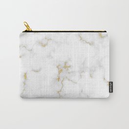 Fine Gold Marble Natural Stone Gold Metallic Veining White Quartz Carry-All Pouch | Graphicdesign, Swirls, Stone, Rich, Quartz, Curated, Veinedmarble, Marble, Crackled, Goldswirls 