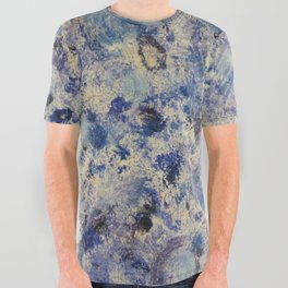 Blue Swirls in Acrylic All Over Graphic Tee
