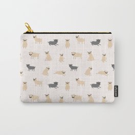Pug Pattern Carry-All Pouch | Digital, Curated, Pets, Drawing, Doge, Adorable, Pattern, Pugs, Cute, Pet 