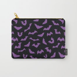 Pastel goth purple black bats Carry-All Pouch | Witch, Witchy, Purpleblack, Flyingbats, Candygoth, Graphicdesign, Emo, Scary, Spooky, Gothic 