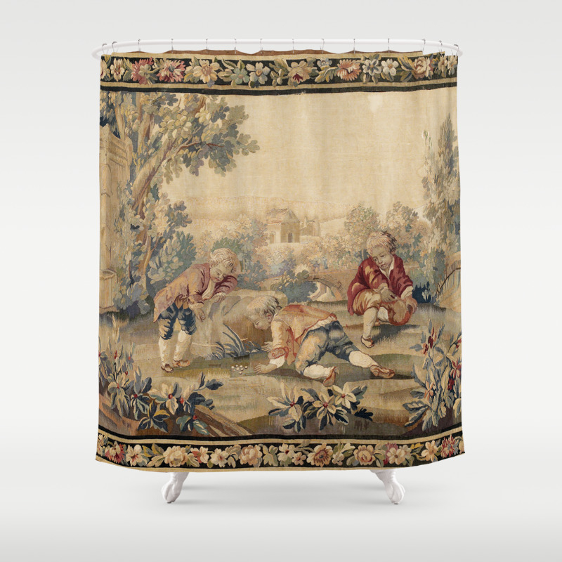 Aubusson Antique French Tapestry Print Shower Curtain By Vickybragomitchell Society6