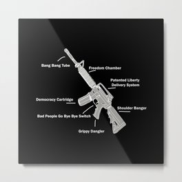 Anatomy of a Gun – Humor – Rifle Metal Print | Anatomyofagun, Graphicdesign, Military, Gunowner, Secondamendment, Gunrights, 2Ndamendment, Funny, Gunjoke, Gunhumor 