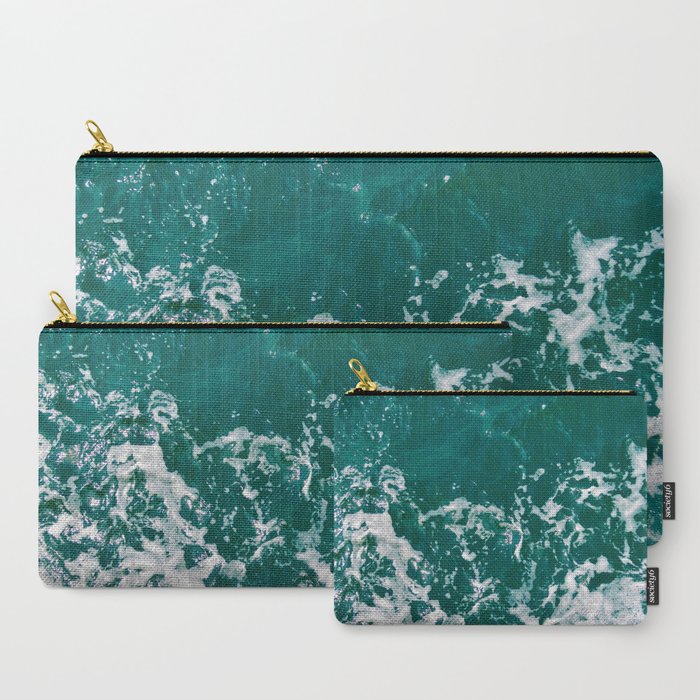 Abstract emerald sea Carry-All Pouch by ARTbyJWP | Society6