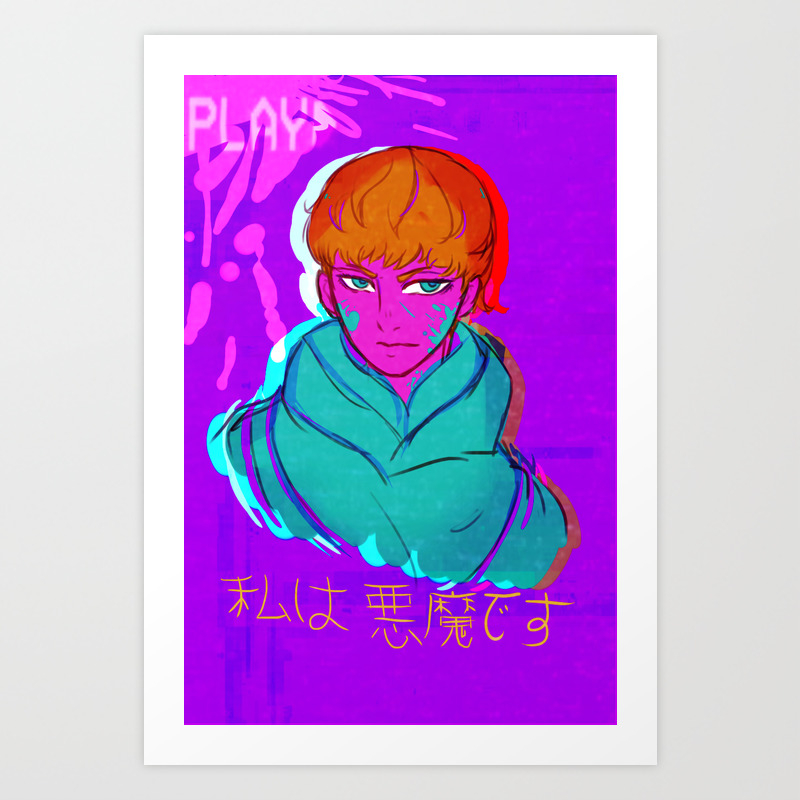 Wallpaper Ryo Devilman Crybaby Art Print By Retropastel Society6 HD