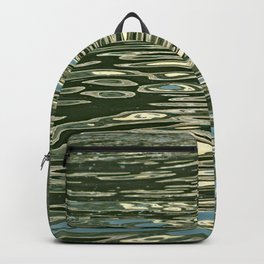 River Lake Water Surface Texture  Backpack | Gleam, Undulation, Texture, Swirls, Flow, Shining, Fluid, Gleaming, Natural, Ripples 