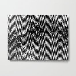 WWaves Metal Print | Pattern, Abstract, Black and White, Graphicdesign 