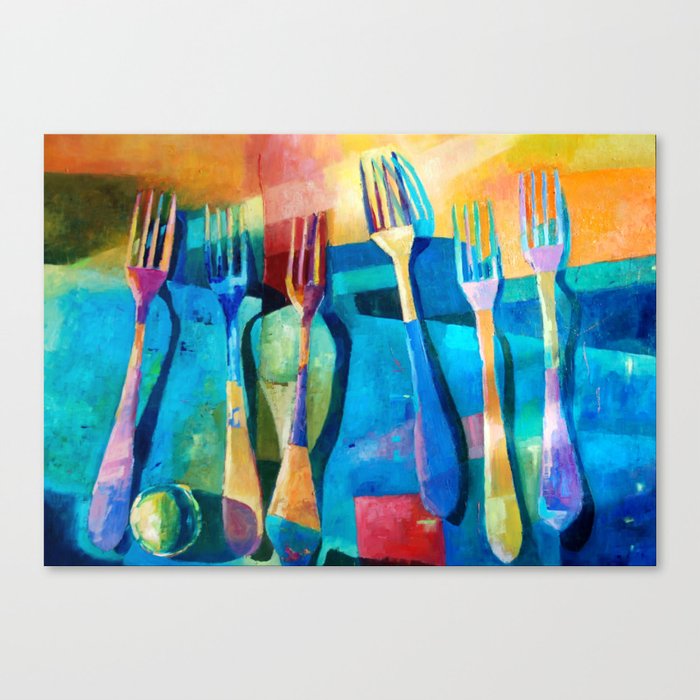 Funny Kitchen Art Color Food Fruit Abstract Nature Blue Decorative