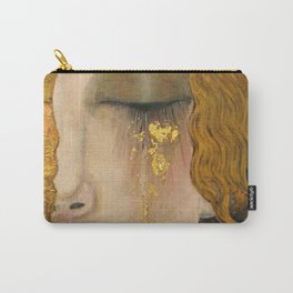 Golden Tears (Freya's Heartache) portrait painting by Gustav Klimt Carry-All Pouch | Death, Blonde, Lostgeneration, Painting, Flapper, Heartbreak, Youngwoman, Youth, Lost, Romeoandjuliet 